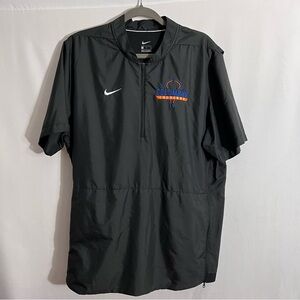 Nike mens Columbus lacrosse half zip coach windbreaker size L black breathable